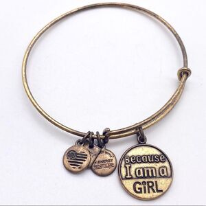 Alex & Ani because I’m a girl bracelet bangle gold